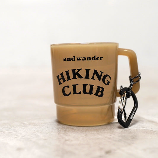【and wander】アンドワンダー hiking club PP mug "Beige"