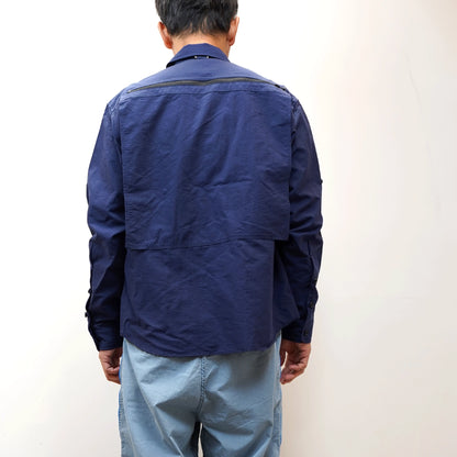【South2 West8】サウスツーウエストエイト men's Tenkara Trout Shirt-Nylon Poplin "Navy"