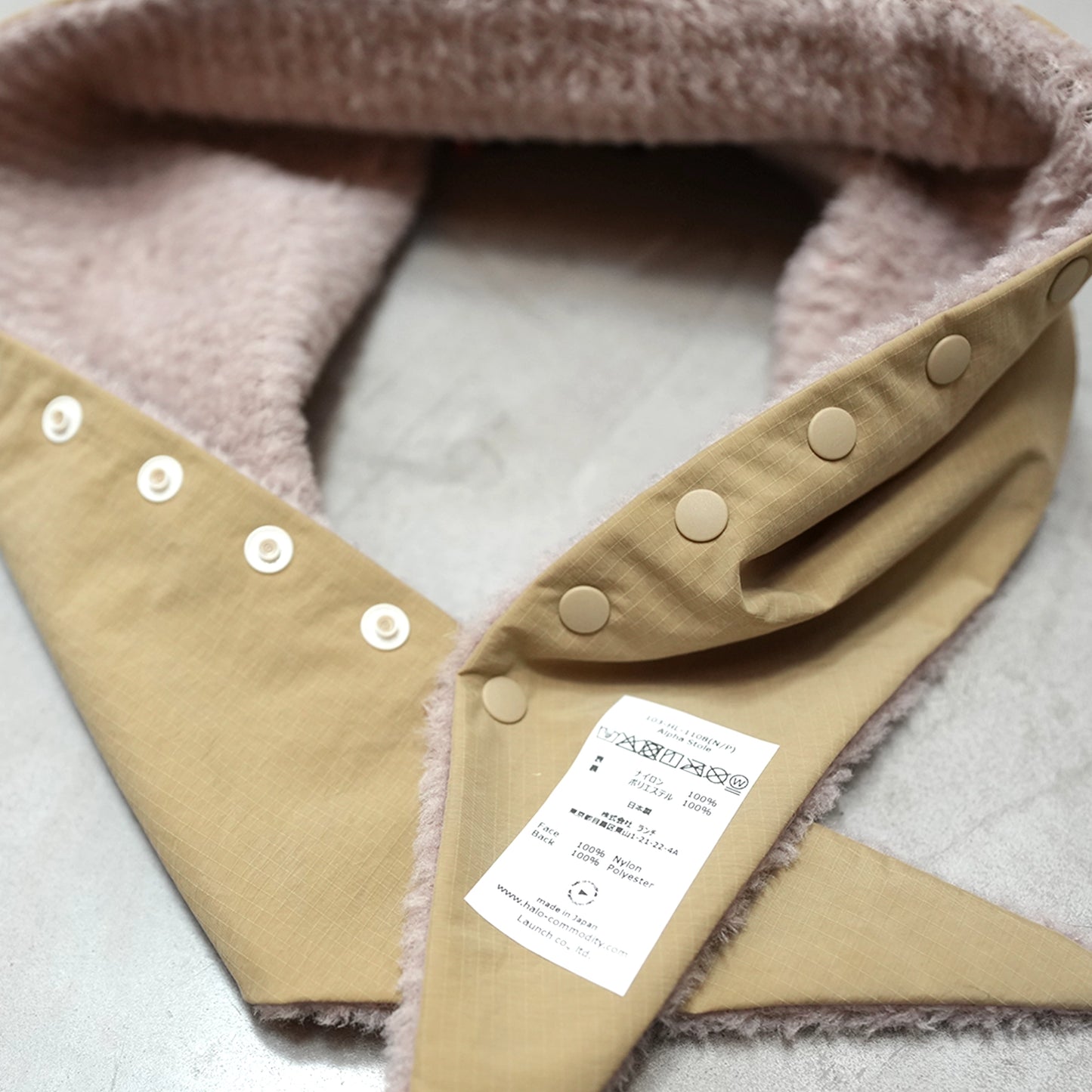 【halo commodity】ハロコモディティ Alpha Stole (N/P) "2Color" ※ネコポス可