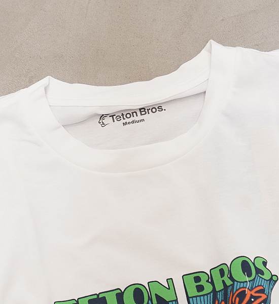 【Teton Bros】ティートンブロス men's TB Pow Hounds L/S Tee "White" ※ネコポス可