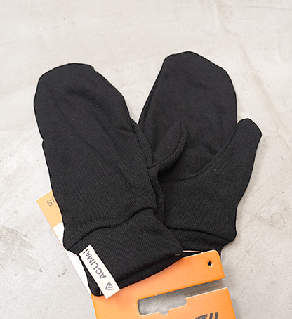 【ACLIMA】 アクリマ WoolTerry Liner Mittens "Jet Black" ※ネコポス可