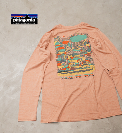 【patagonia】パタゴニア women's L/S Capilene Cool Daily Graphic Shirt(Lands) ※ネコポス可