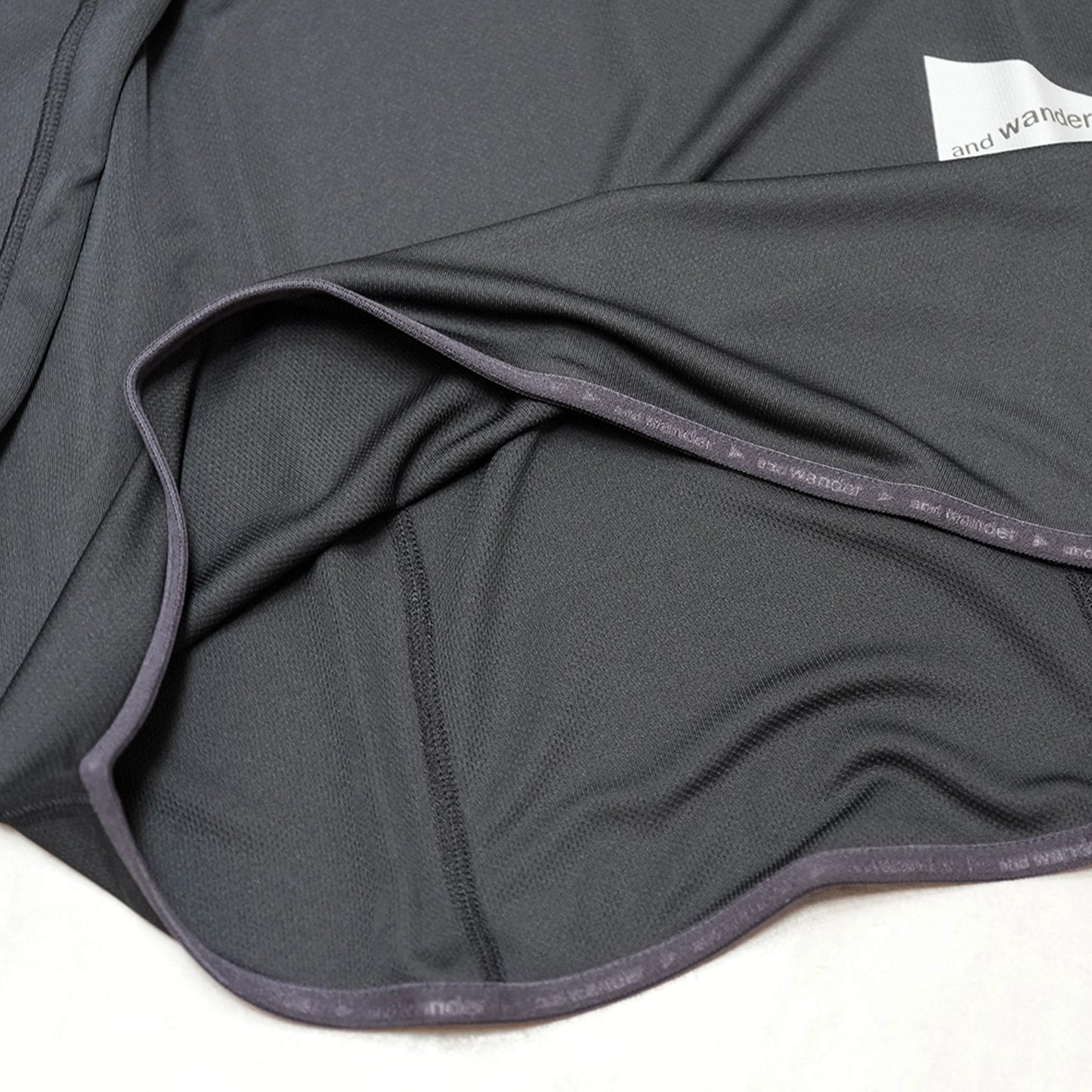 【and wander】アンドワンダー women's dry jersey LS hoodie "Black" ※ネコポス可