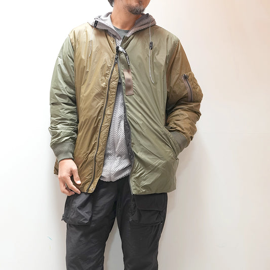 【TAION】タイオン unisex Japan Special Reversible MA-1 Down Jacket "Crzy Olive×Black"