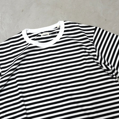 【nanamica】ナナミカ women's COOLMAX Stripe Jersey Tee "BlackxWhite" ※ネコポス可