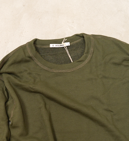 【ACLIMA】アクリマ men's WoolTerry Crewneck "2Color"