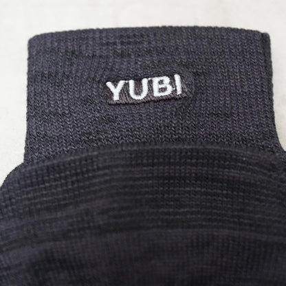 【YUBI SOCKS】 ユビソックス Toe Socks Quarter Crew Axio Wool "Black"