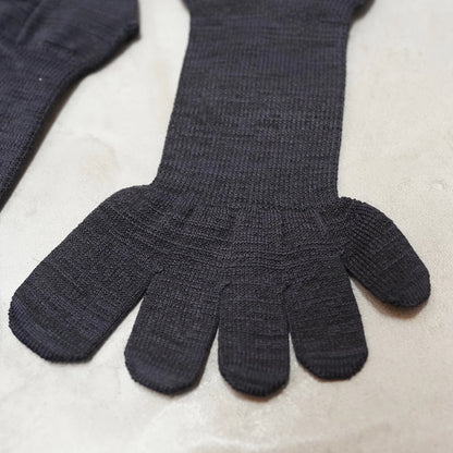 【YUBI SOCKS】 ユビソックス Toe Socks Quarter Crew Axio Wool "Black"