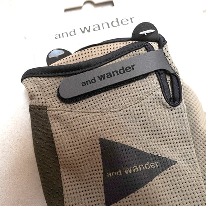 【and wander】アンドワンダー unisex stretch mesh glove "2Color" ※ネコポス可