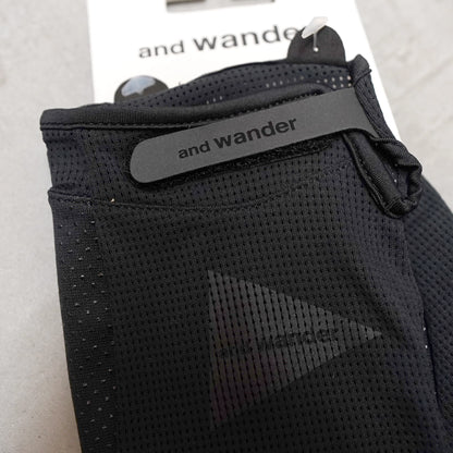 【and wander】アンドワンダー unisex stretch mesh glove "2Color" ※ネコポス可
