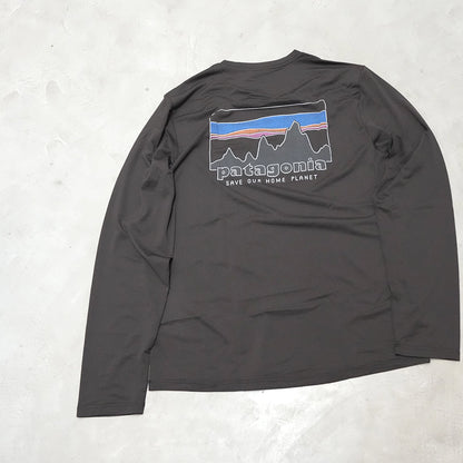 【patagonia】パタゴニア men's Long-Sleeved Capilene Cool Daily Shirt - '73 Skyline "BLK" ※ネコポス可