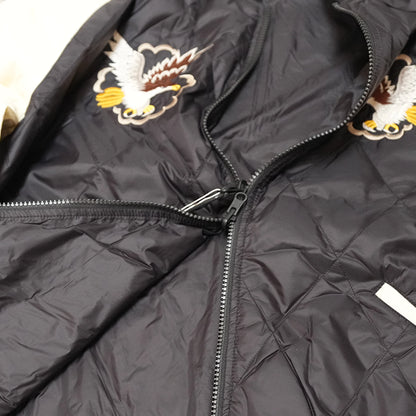 【TAION】タイオン unisex Japan Special Reversible Sukajan Down Jacket "Black/Off White×Black/D.Purple"