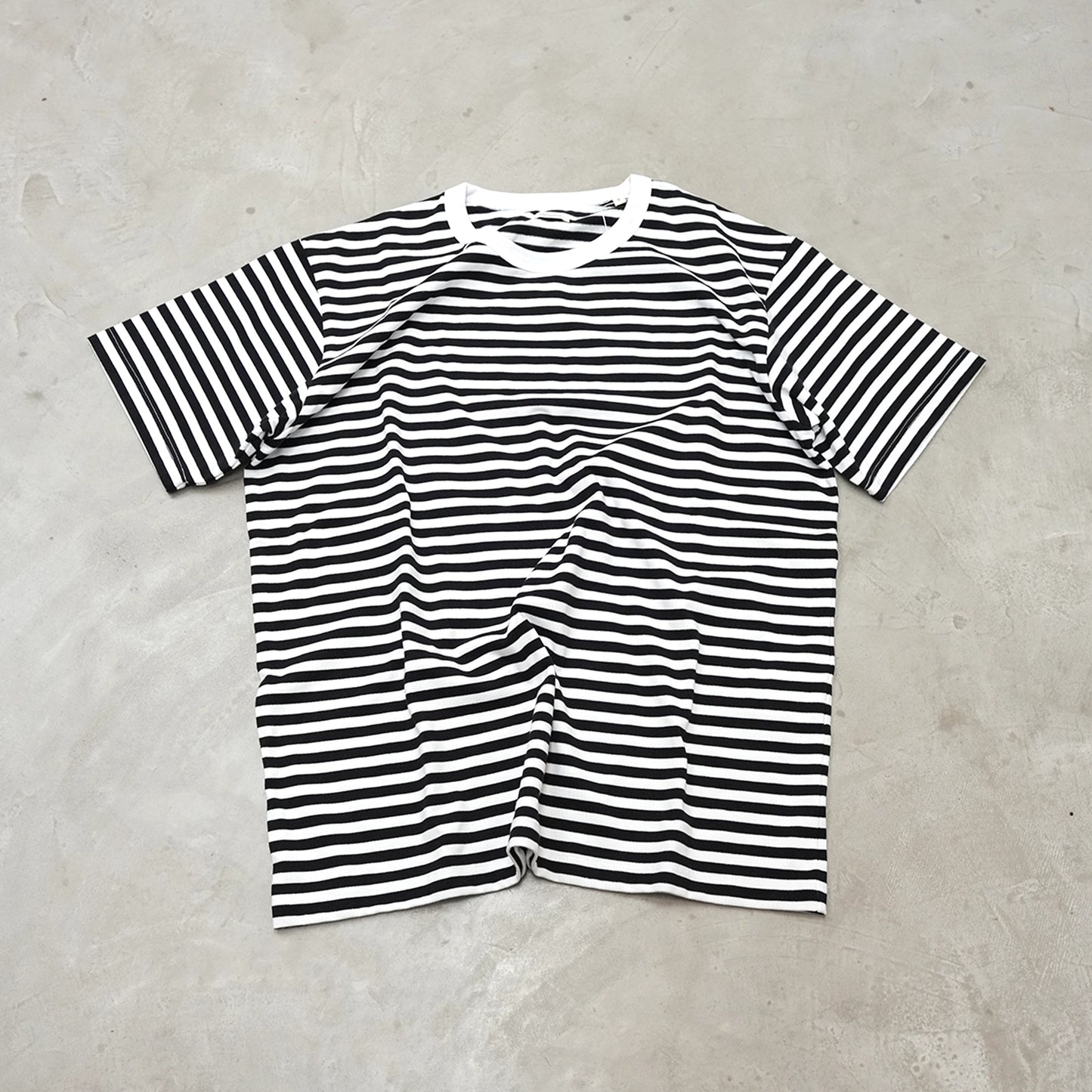 【nanamica】ナナミカ women's COOLMAX Stripe Jersey Tee "BlackxWhite" ※ネコポス可