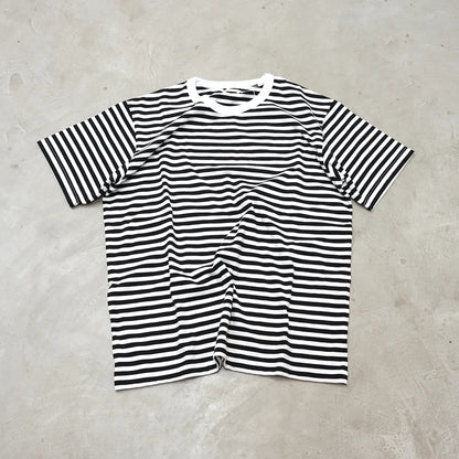 【nanamica】ナナミカ women's COOLMAX Stripe Jersey Tee "BlackxWhite" ※ネコポス可
