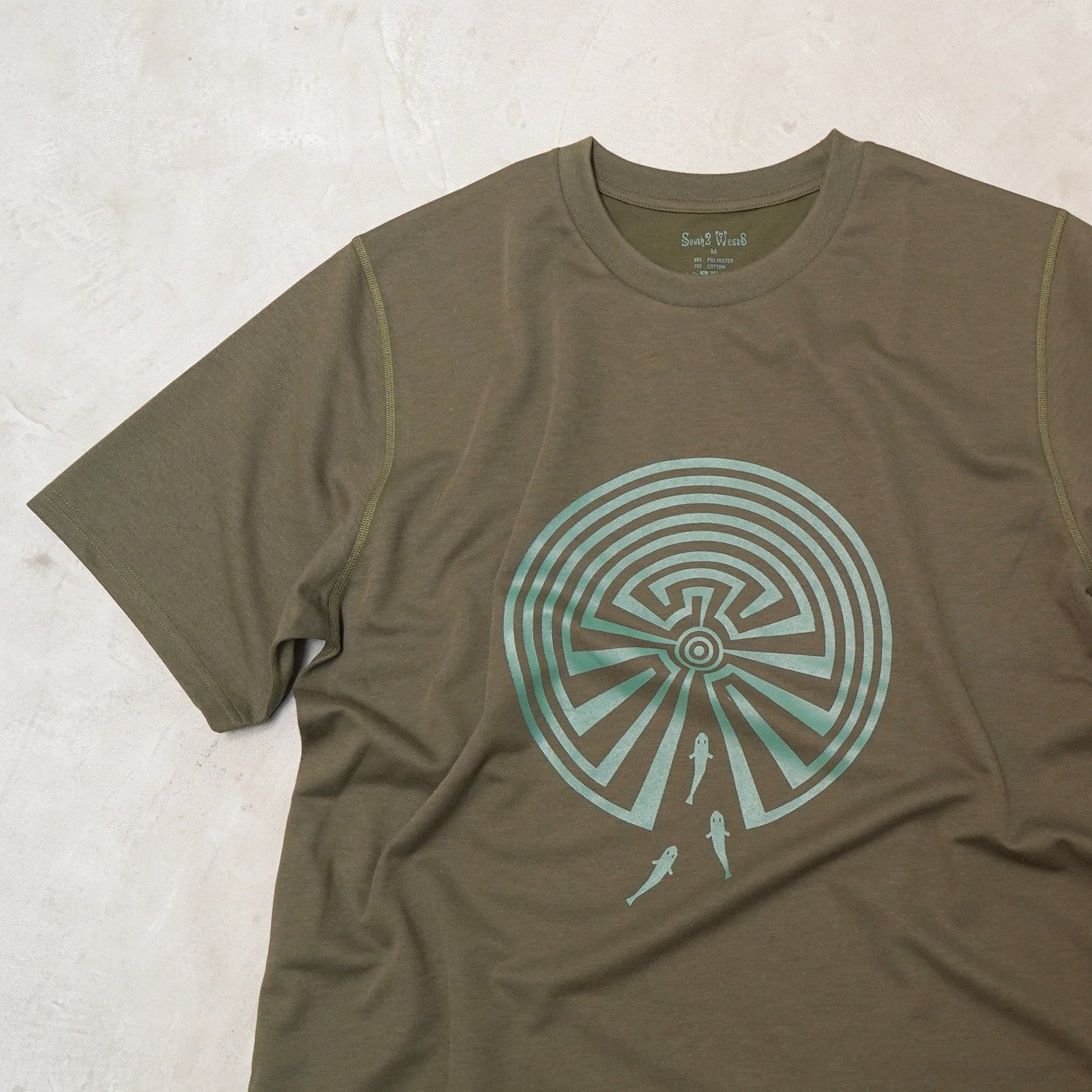 【South2 West8】サウスツーウエストエイト men's S/S Crew Neck Tee - Maze "2Color" ※ネコポス可