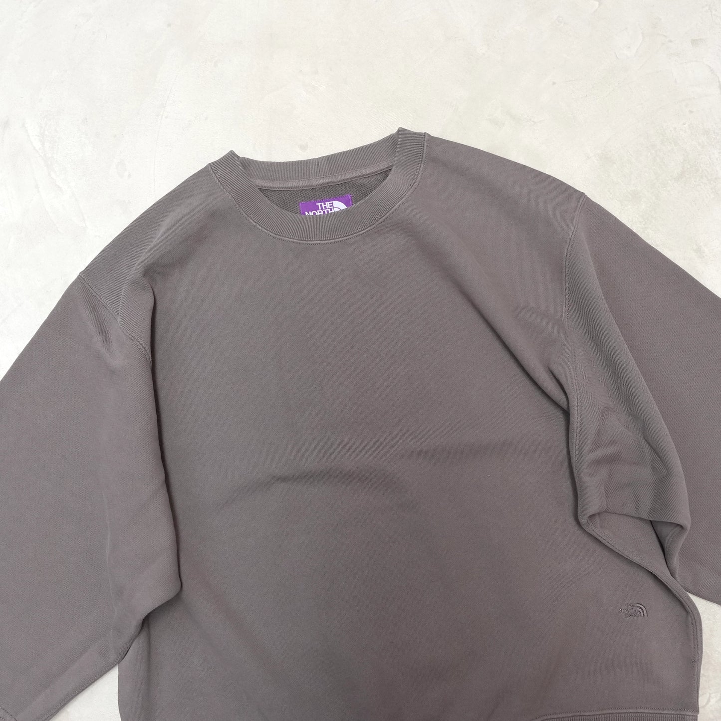 【THE NORTH FACE Purple Label】ノースフェイスパープルレーベル  women's 11oz Field Cropped Sleeve Sweatshirt "Asphalt Gray"