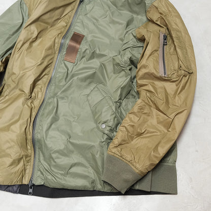【TAION】タイオン unisex Japan Special Reversible MA-1 Down Jacket "Crzy Olive×Black"