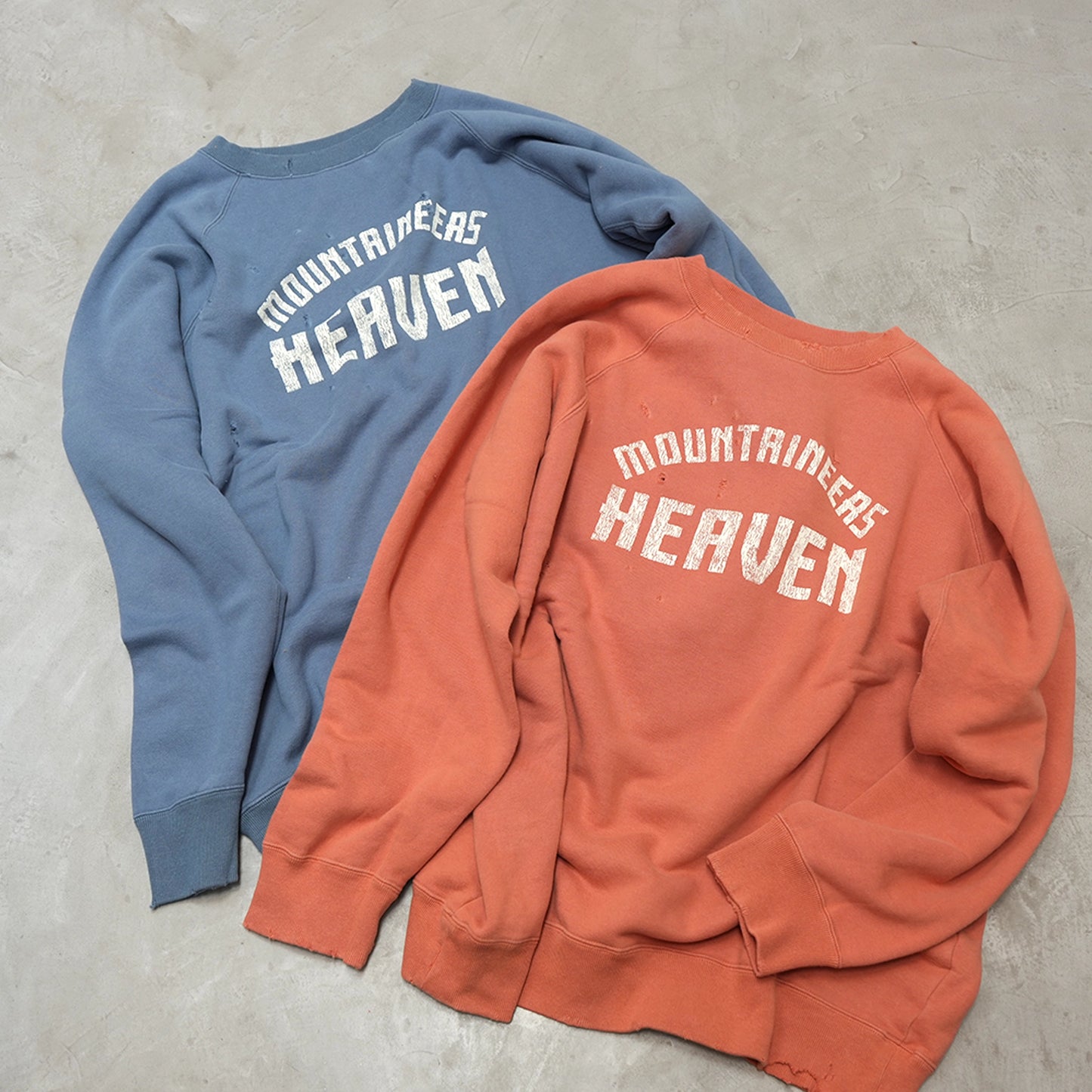 【Mountain Research】マウンテンリサーチ Damaged Sweat Crew "2Color"