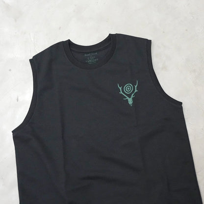 【South2 West8】サウスツーウエストエイト men's Sleeveless Crew Neck Tee - Skull & Target "3Color"