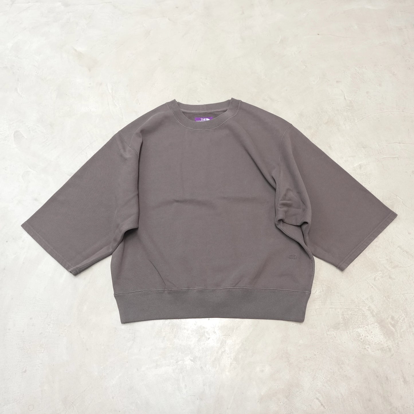 【THE NORTH FACE Purple Label】ノースフェイスパープルレーベル  women's 11oz Field Cropped Sleeve Sweatshirt "Asphalt Gray"