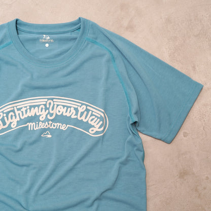 【milestone】マイルストーン unisex milestone original canvas T-SHIRTS LIGHTING YOUR WAY "2Color" ※ネコポス可