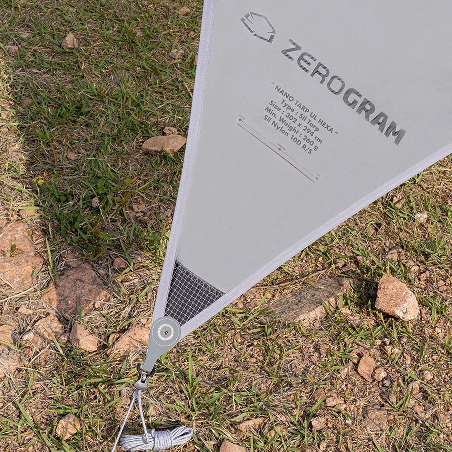 【ZEROGRAM】ゼログラム NANO Tarp UL HEXA "Stone Gray"