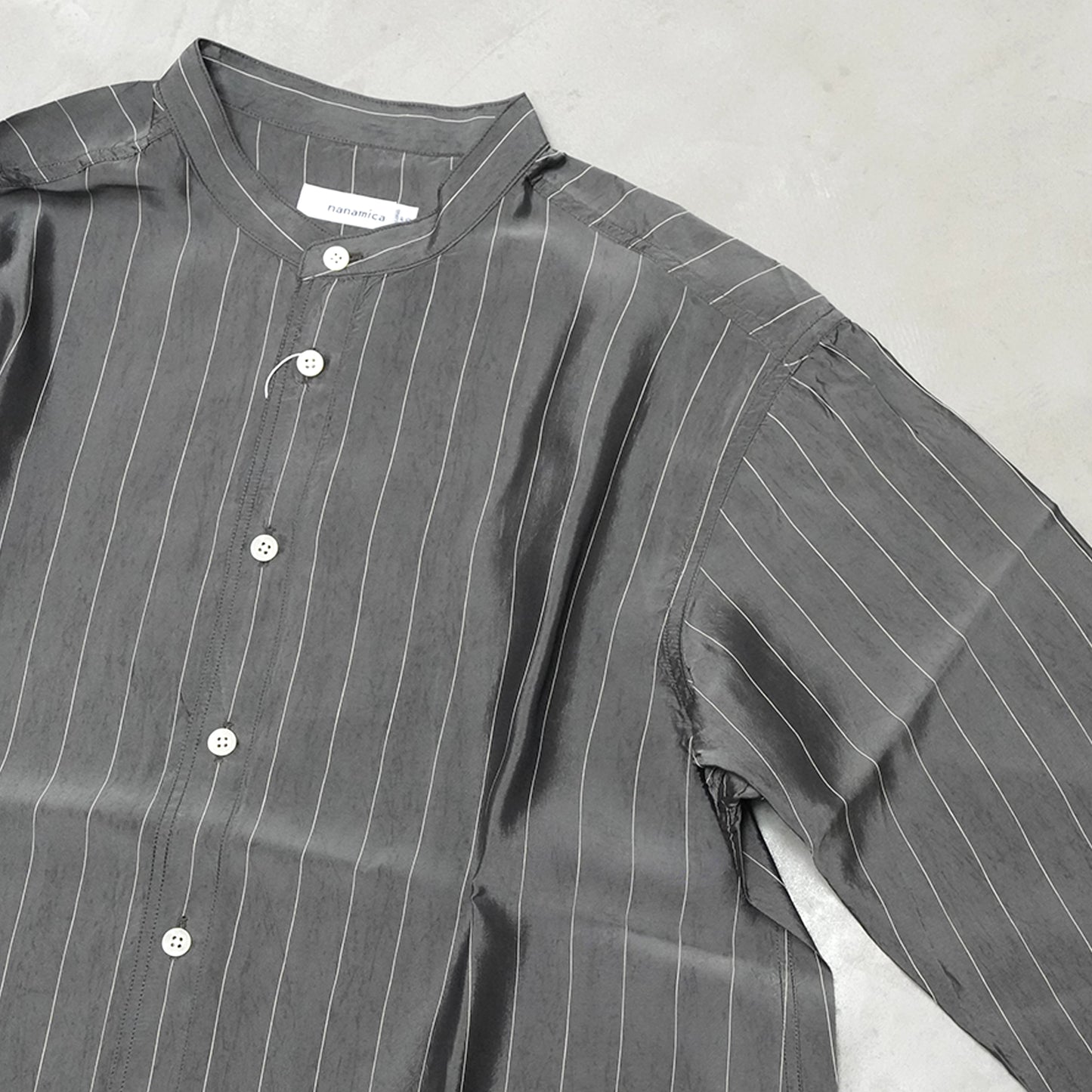 【nanamica】ナナミカ women's Band Collar Shirt "2Color"