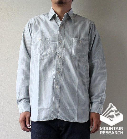 【Mountain Research】マウンテンリサーチ  Utility Shirt ”Sax”