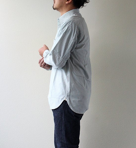 【Mountain Research】マウンテンリサーチ  Utility Shirt ”Sax”