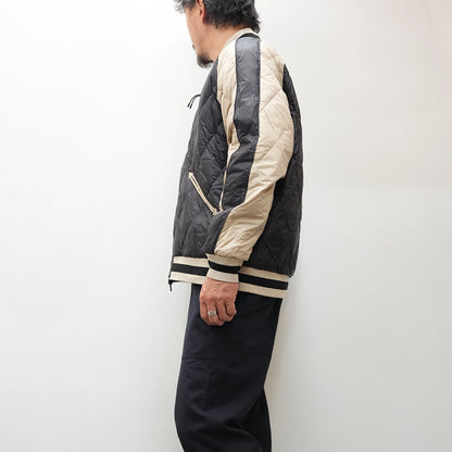 【TAION】タイオン unisex Japan Special Reversible Sukajan Down Jacket "Black×Silver×Beige"