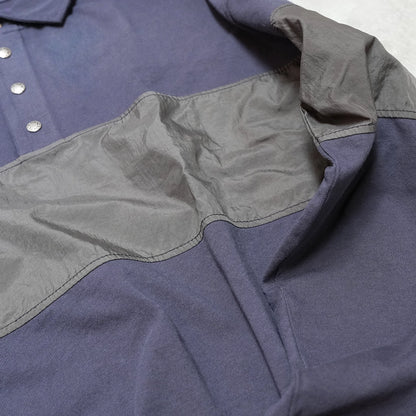 【THE NORTH FACE Purple Label】ノースフェイスパープルレーベル  men's Garment Dyed Field Rugby Shirt "Charcoal"