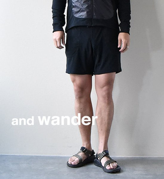 【and wander】 アンドワンダー men's mixd pile short pants "3Color"