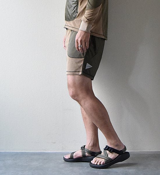 【and wander】 アンドワンダー men's mixd pile short pants "3Color"