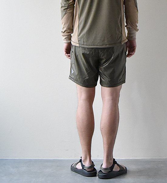 【and wander】 アンドワンダー men's mixd pile short pants "3Color"
