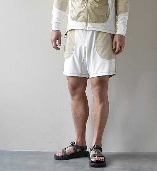 【and wander】 アンドワンダー men's mixd pile short pants "3Color"