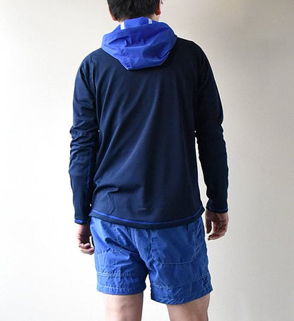 【and wander】 アンドワンダー men's tech hoodie ”Blue”