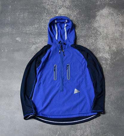 【and wander】 アンドワンダー men's tech hoodie ”Blue”