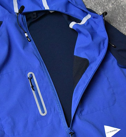 【and wander】 アンドワンダー men's tech hoodie ”Blue”