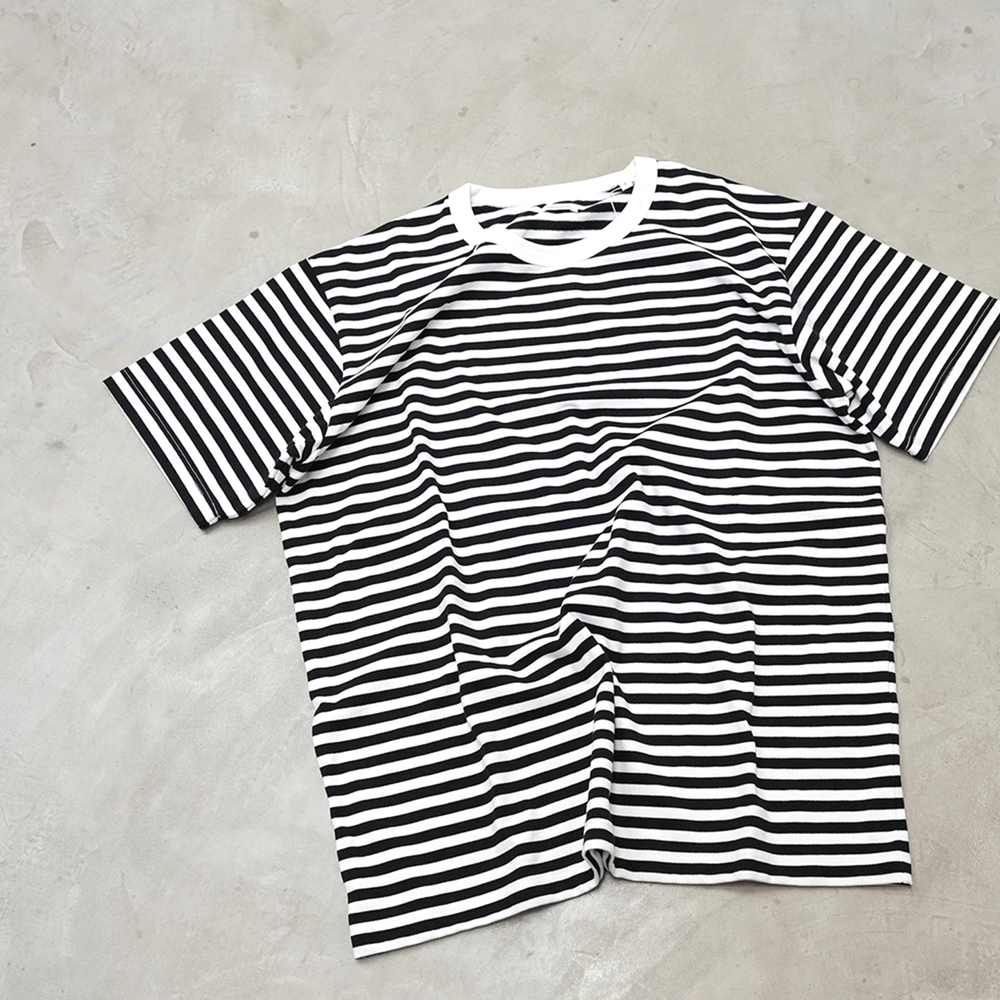 【nanamica】ナナミカ women's COOLMAX Stripe Jersey Tee "BlackxWhite" ※ネコポス可