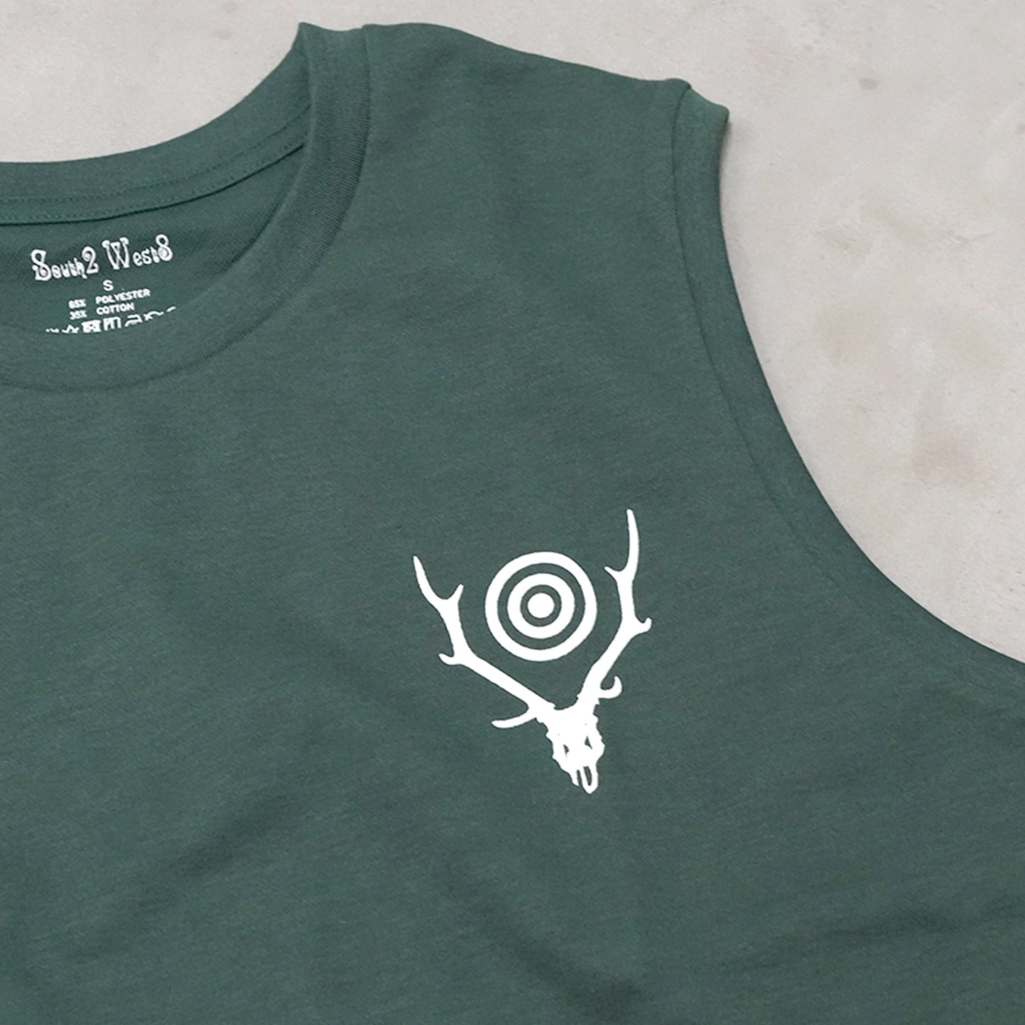 【South2 West8】サウスツーウエストエイト men's Sleeveless Crew Neck Tee - Skull & Target "3Color"