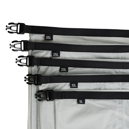 【ENLIGHTENED EQUIPMENT】エンライテンドイクイップメント Roll-Top Dry Stuff Sack ”Gray×Black”