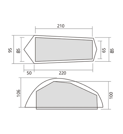 【ZEROGRAM】ゼログラム Thru Hiker 1p ZEROBONE (日本限定カラー)