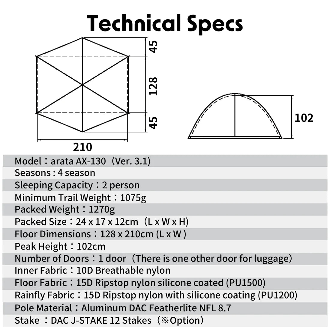 【arata】アラタ arata AX-130